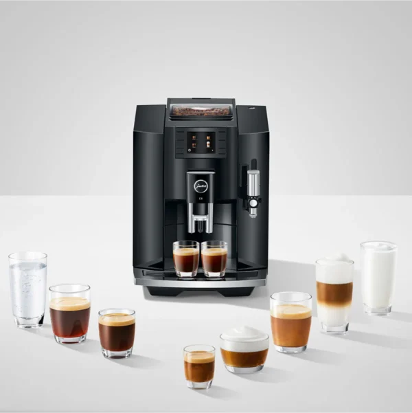 Jura E8 Piano Black Automatic Coffee Machine 15400 - Image 2