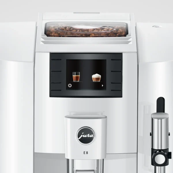 Jura E8 Piano White Automatic Coffee Machine 15422 - Image 2